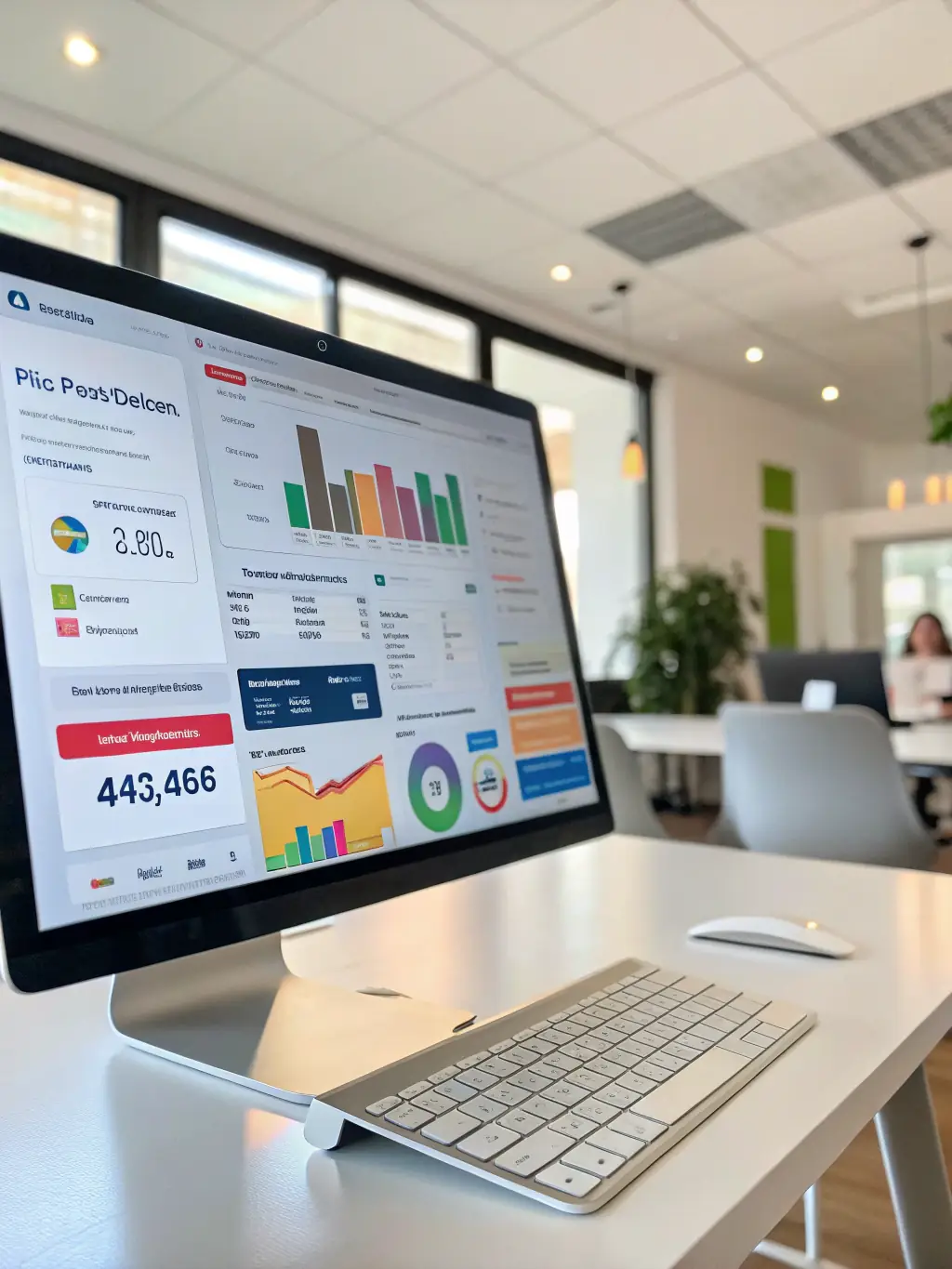 A computer screen displaying multiple online ad campaigns with performance metrics, illustrating BM NEXUS's expertise in online advertising.
